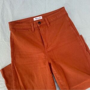 Wide leg pant in burnt orange